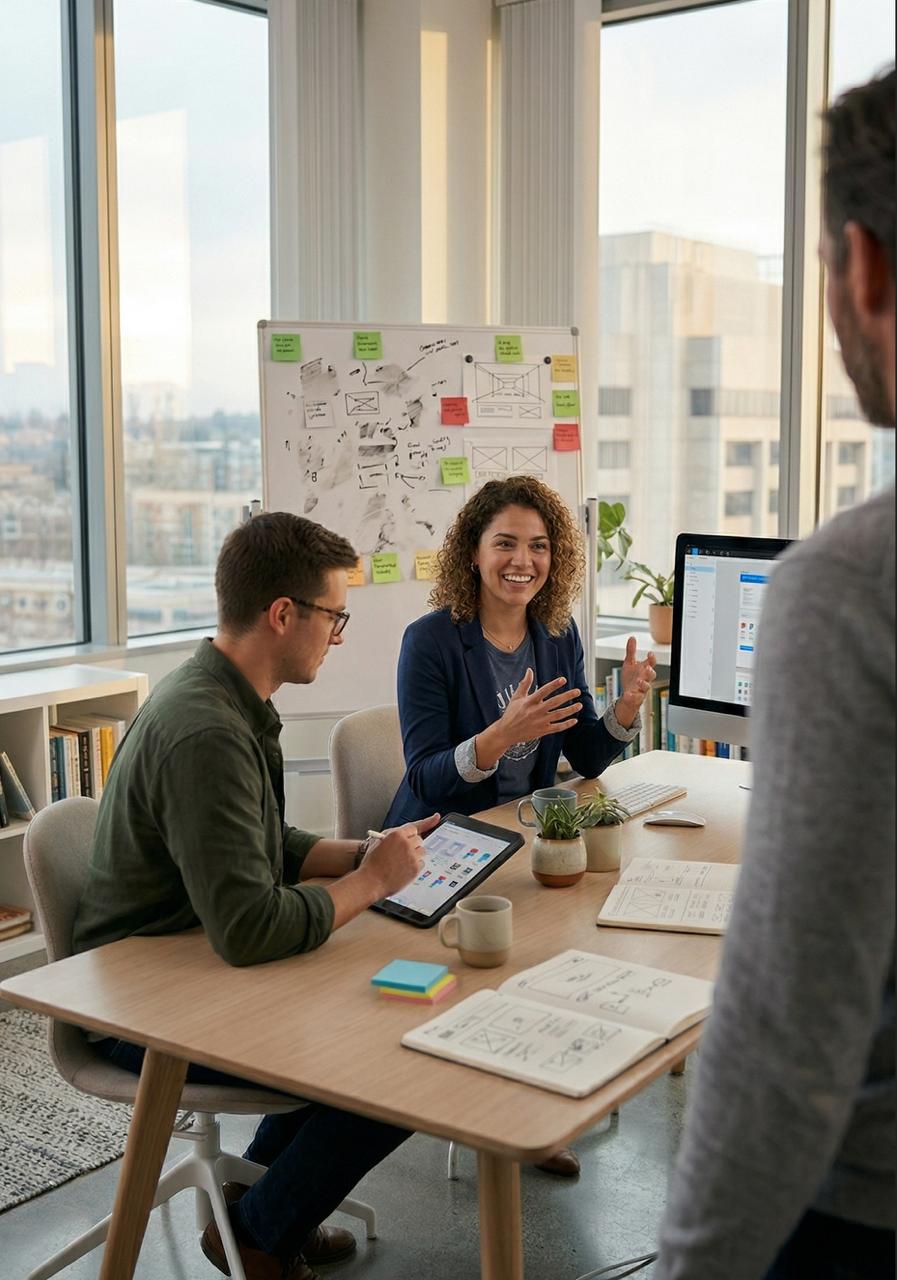 web42 team møde om website design